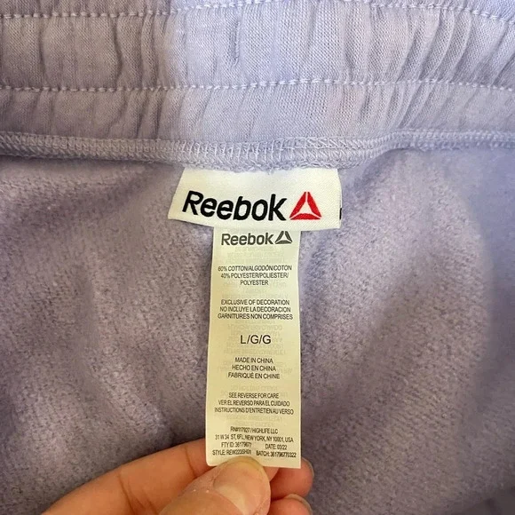 NWT! Women’s Reebok light purple athletic lounge relaxed shorts Large - Picture 4 of 4
